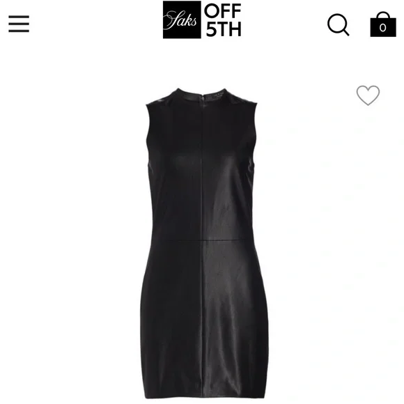 rag & bone Women's Desta Faux Leather Shift Dress - Black - Size 6
